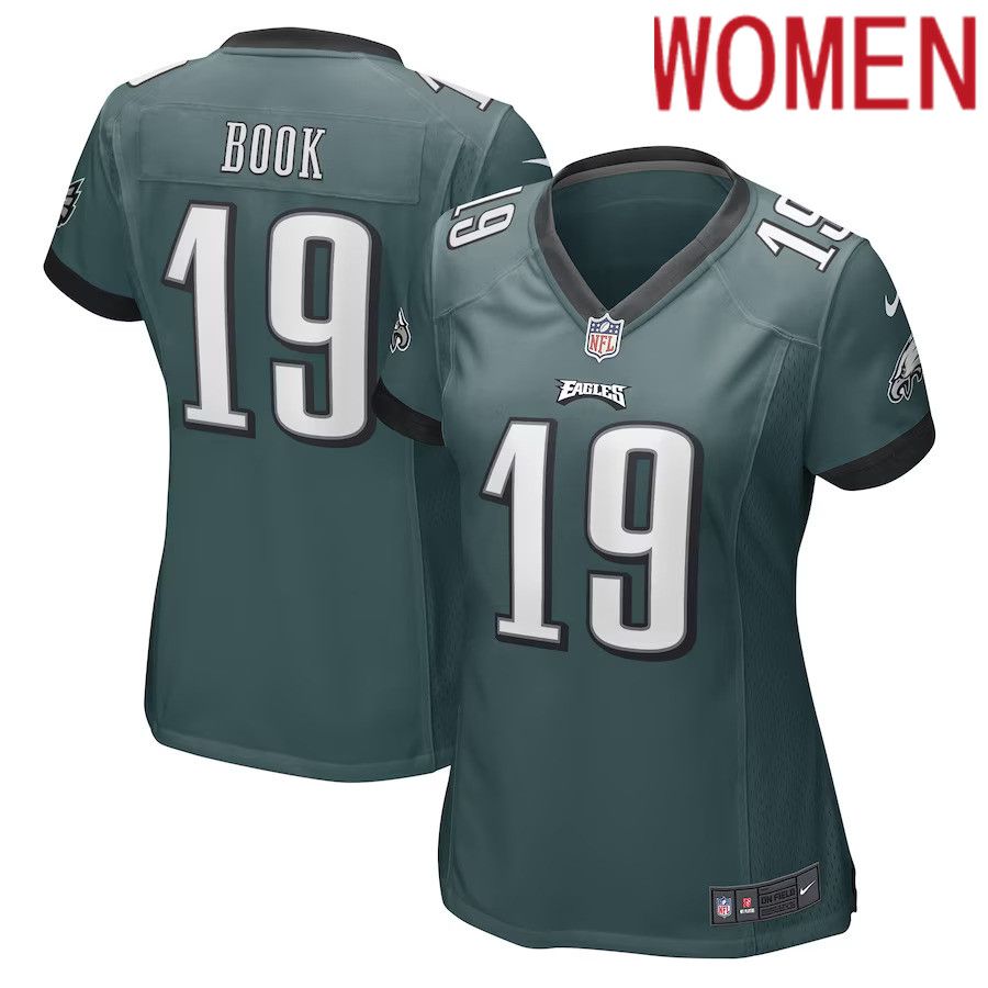 Women Philadelphia Eagles #19 Ian Book Nike Midnight Green Game Player NFL Jersey